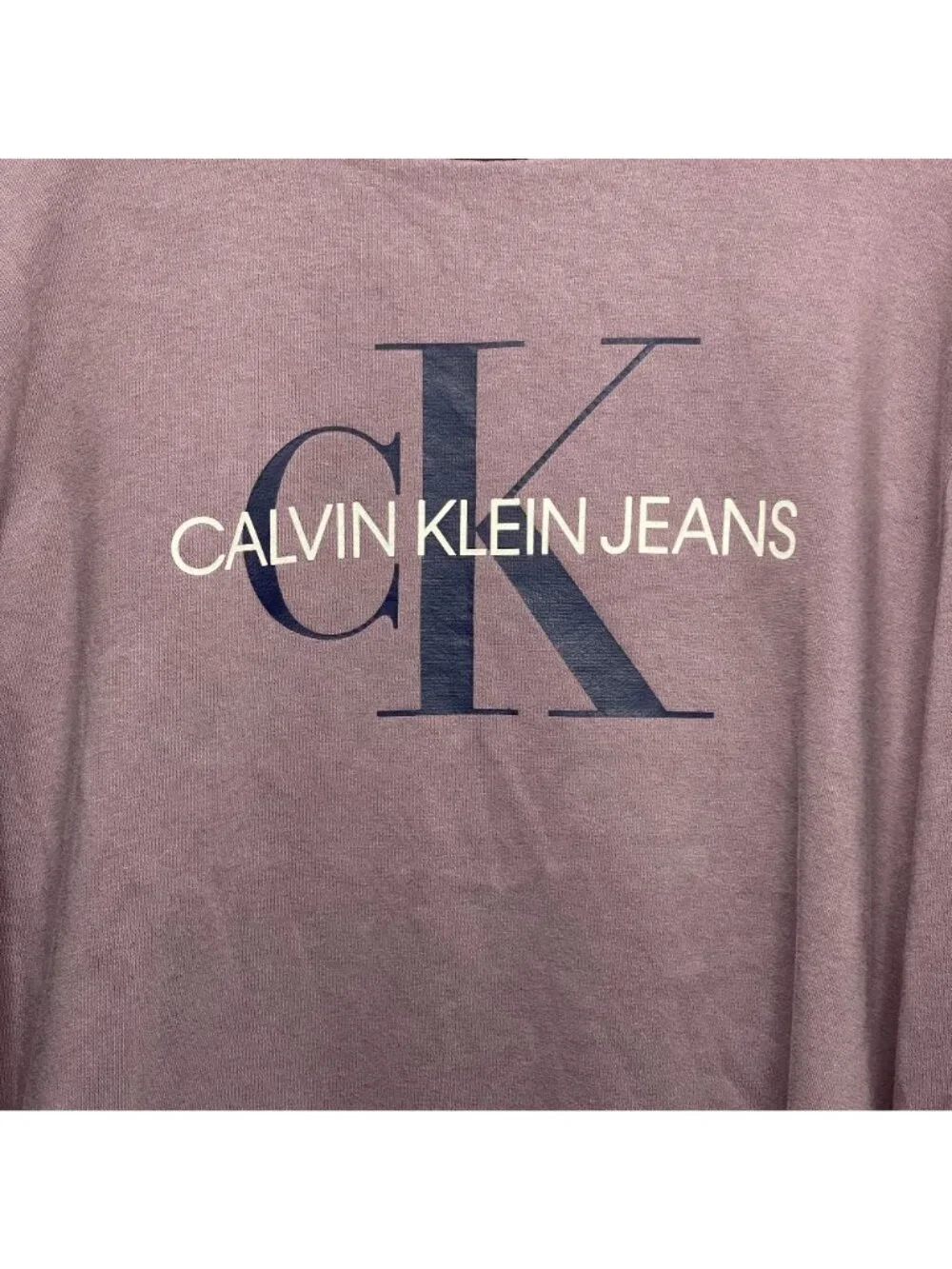Calvin Klein Jeans Logo Sweatshirt Purple XL Cotton Blend Crewneck - Picture 2 of 7